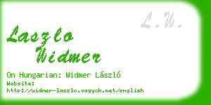 laszlo widmer business card
