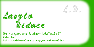 laszlo widmer business card